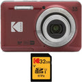 Kodak PIXPRO Friendly Zoom FZ55 (Red) - Compact 16MP Point & Shoot