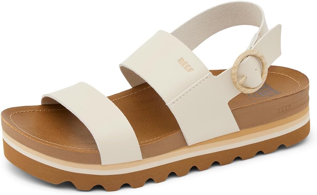 REEF Women's Vista Hi Buckle Platform Sandal for Comfort