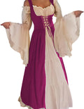 Womens Medieval Renaissance Over Dress - Long Flare Sleeve Gown