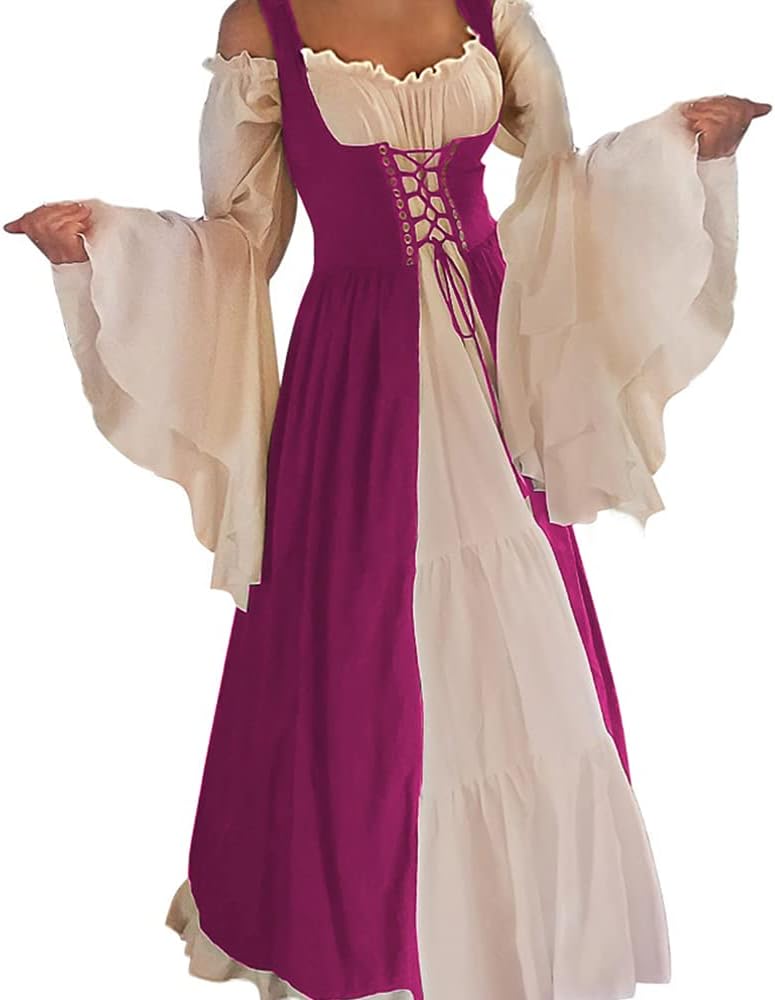 Abaowedding Womens's Medieval Renaissance Costume Cosplay Dress