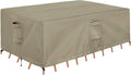Outdoor Waterproof Patio Table Furniture Set Covers - Camel
