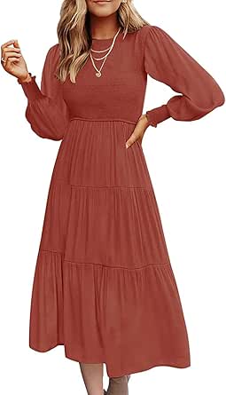SEBOWEL Women Long Sleeve Maxi Dress for All Occasions