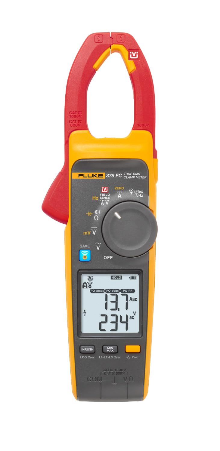 Fluke 378FC AC/DC TRMS Non-Contact Voltage Clamp with iFlex