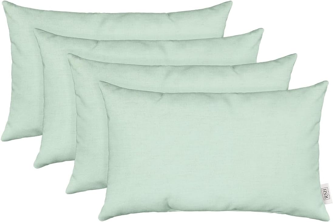 Sunbrella Lumbar Throw Pillows Set of 4 for Outdoor Comfort