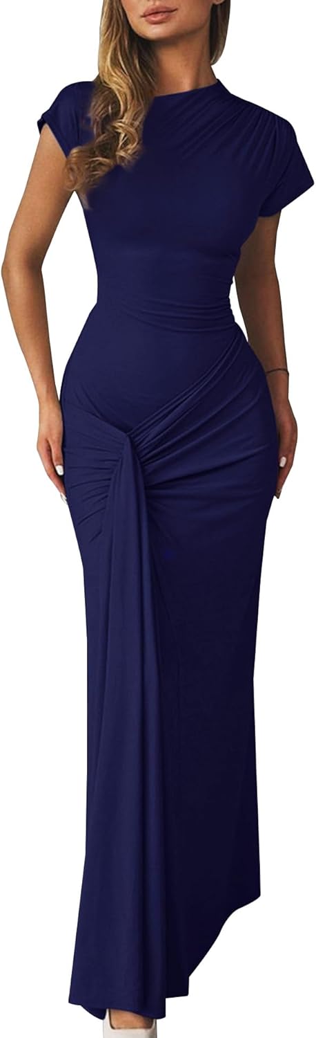 Mojessy Women Bodycon Maxi Dress for Elegant Cocktail Events