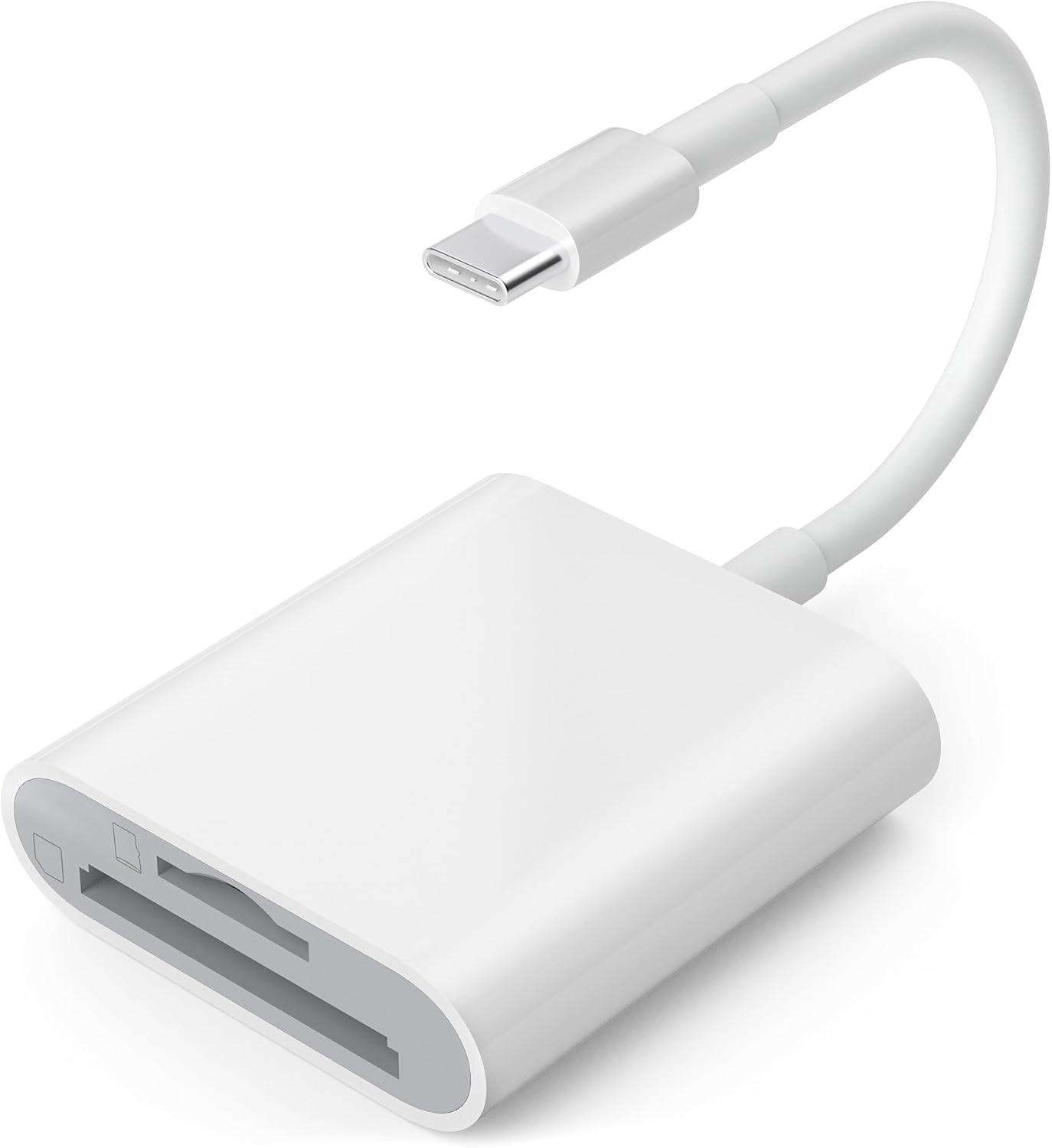 TIANSONG Dual Slot USB C SD Card Reader - Simultaneous Read & Write