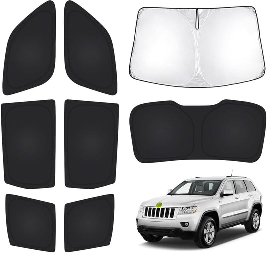Custom Fit Sun Shades for 2011-2021 Jeep Grand Cherokee Full Set
