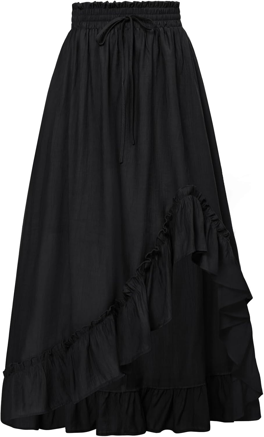 Scarlet Darkness Renaissance Midi Skirt with Pockets for Style