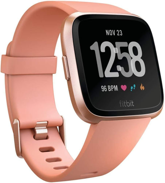 Fitbit Versa Smart Watch: Peach/Rose Gold, Heart Rate Monitor