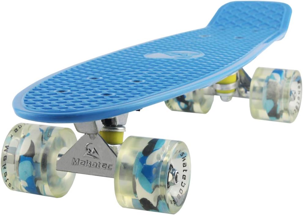 Meketec 22 Inch Mini Cruiser Skateboard for Kids and Beginners