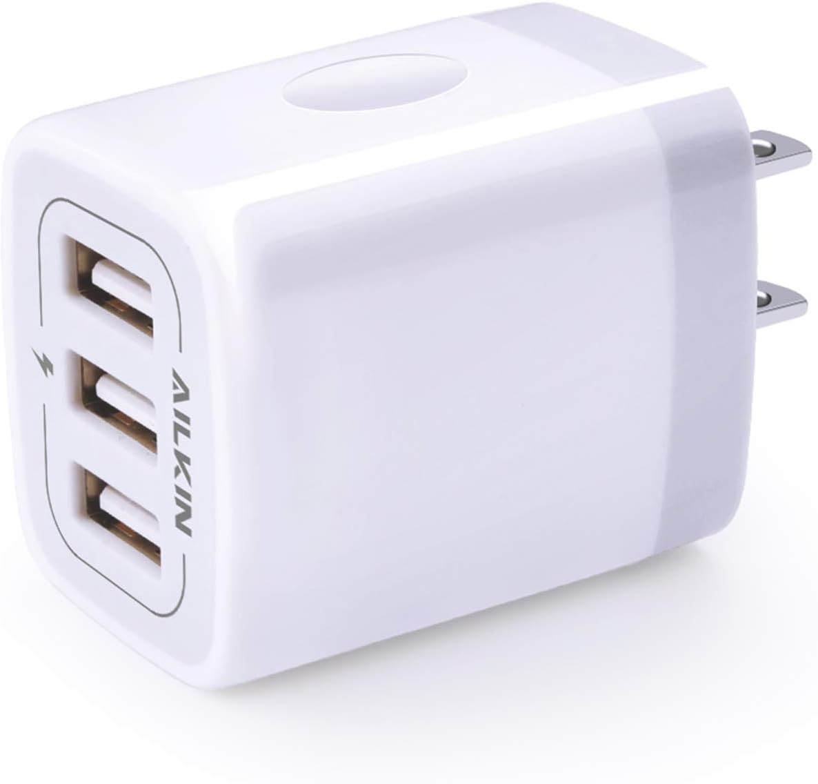 Fast Charging Hub for iPhone & Samsung - AILKIN 3-Port USB Cube