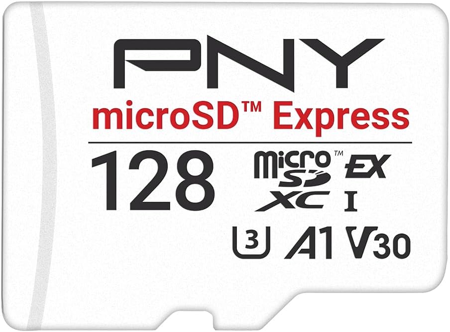 PNY microSD Express 128GB UHS-I U3 V30 A1 Flash Memory Card