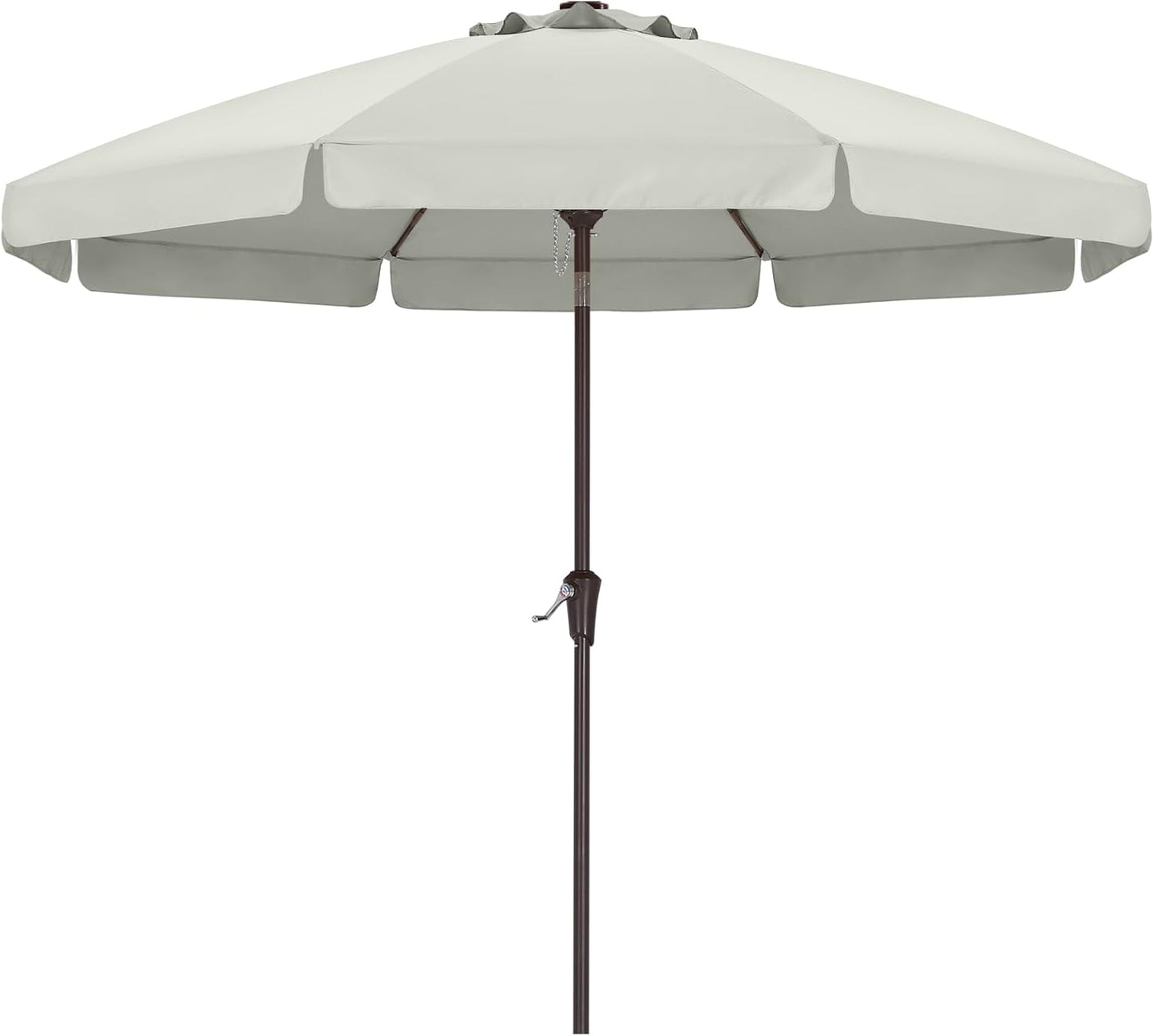 9ft Scalloped Patio Umbrella with Tilt and Crank for Outdoors