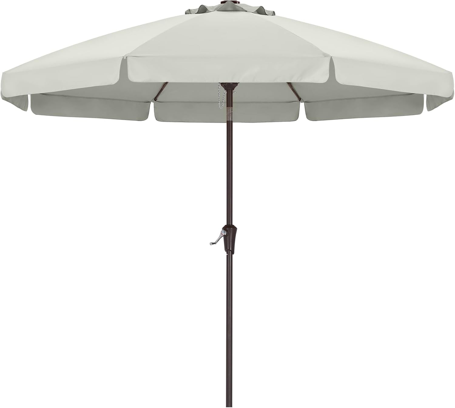 9ft Scalloped Patio Umbrella with Tilt and Crank for Outdoors