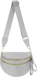 Pure Colour Crossbody Bum Bag for Women - Spacious, Water-Resistant