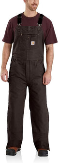 Carhartt Men's Washed Duck Bib Overalls - Quilt Lined (Style MPFR)