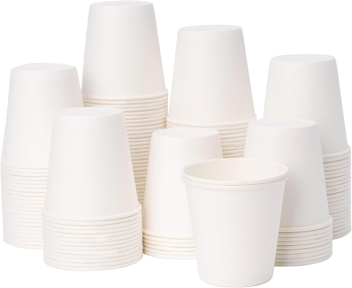 3 oz Disposable Paper Bathroom Cups for Mouthwash and Water
