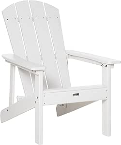 Outsunny Adirondack Chair - Weather Resistant Fire Pit Seating