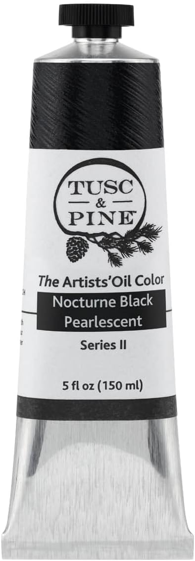 Tusc & Pine Artist Oil Paint Nocturne Black Pearlescent 150 ml