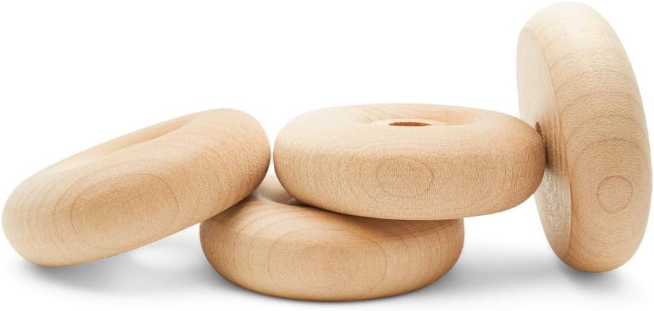 Classic Mini Wooden Wheels for Crafts and Model Vehicles