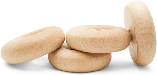 Classic Mini Wooden Wheels for Crafts and Model Vehicles