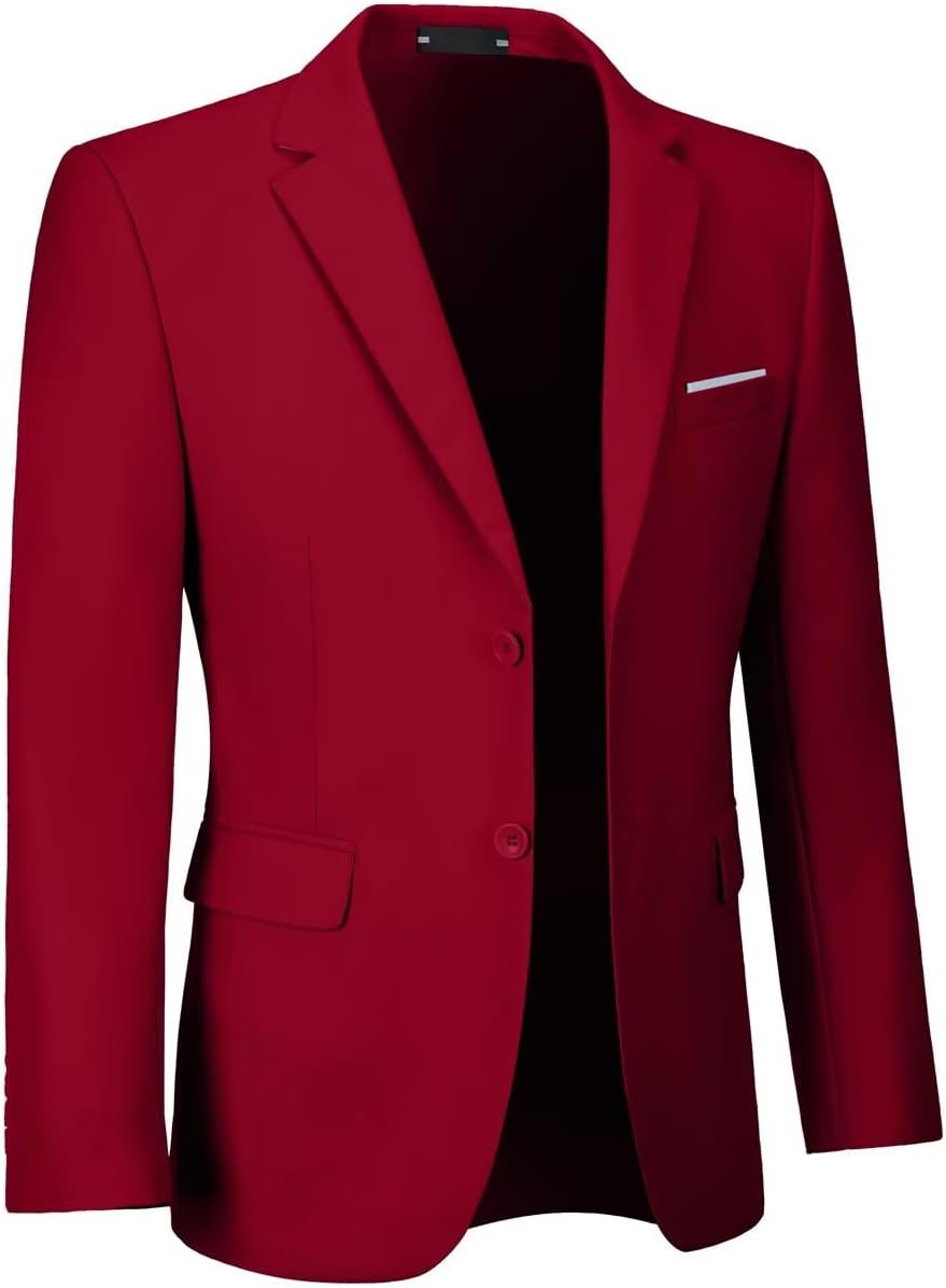 Mens Suit Jackets Casual Two Button Slim Fit Blazers for Events