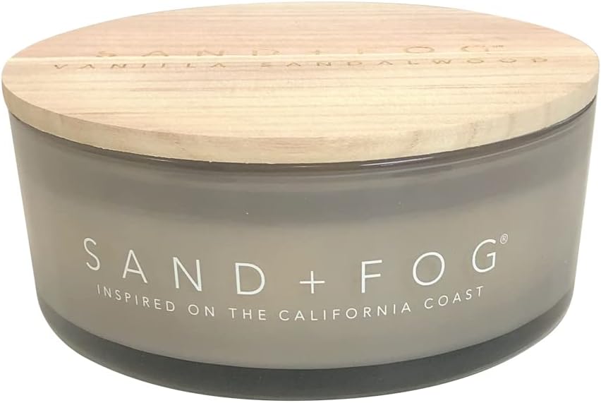 Sand + Fog Vanilla Sandalwood Scented Candle for Home Decor