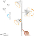 White Floor Lamp 36W Modern Dimmable Standing Lamp - 3 Rotatable LEDs