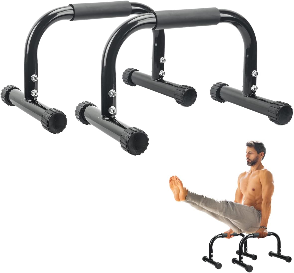 AmazeFan Parallettes Bars for Strength Training and Workouts