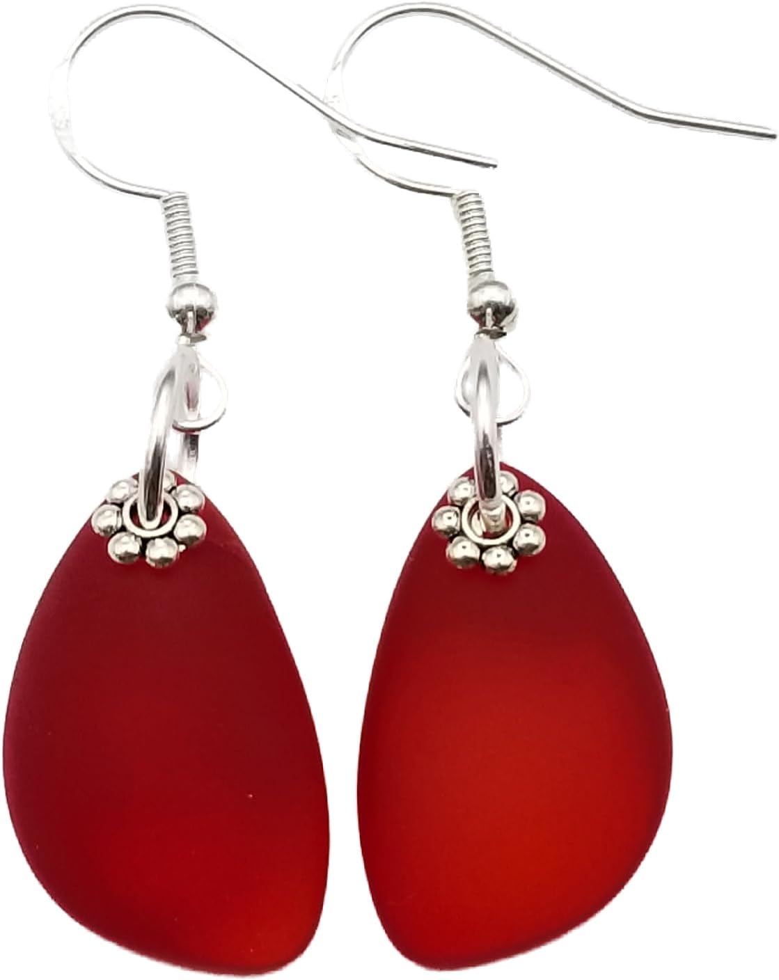 Handmade Eclipse Sea Glass Earrings for Unique Hawaii Gifts