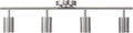 GLOBE Pratt 4-Light Track Lighting - Minimal Brushed Nickel Fixture