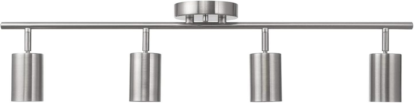 Pratt 4-Light Track Lighting in Brushed Nickel for Modern Homes