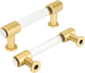 3 Inch Brushed Brass Cabinet Pulls 25 Pack - Brushed Brass Acrylic