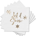 Festive Snowflake Cocktail Napkins - 25 Pack | Perfect for Holiday Parties!