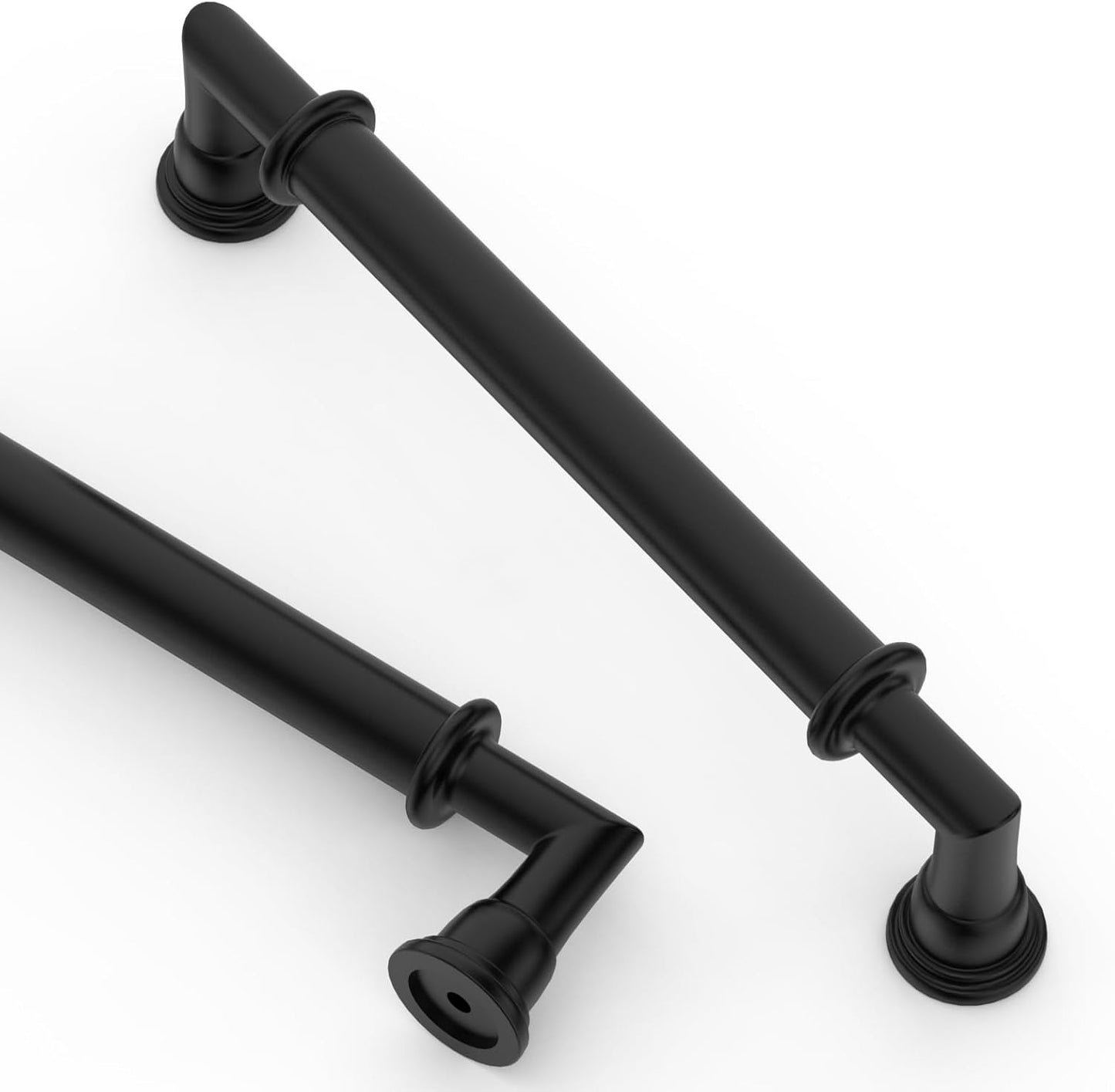 Matte Black Kitchen Cabinet Handles - 10 Pack 5 Inch Pulls