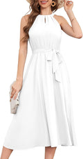 Bbonlinedress Women Halter Chiffon Maxi Dress - Flowy Tea-Length