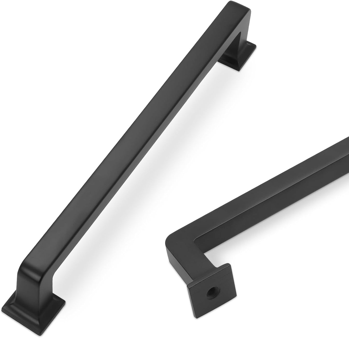 Matte Black Kitchen Cabinet Handles - 10 Pack of Stylish Pulls