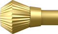Curtain Rods for Windows 48 to 84 in - Gold Adjustable Rod with Finial