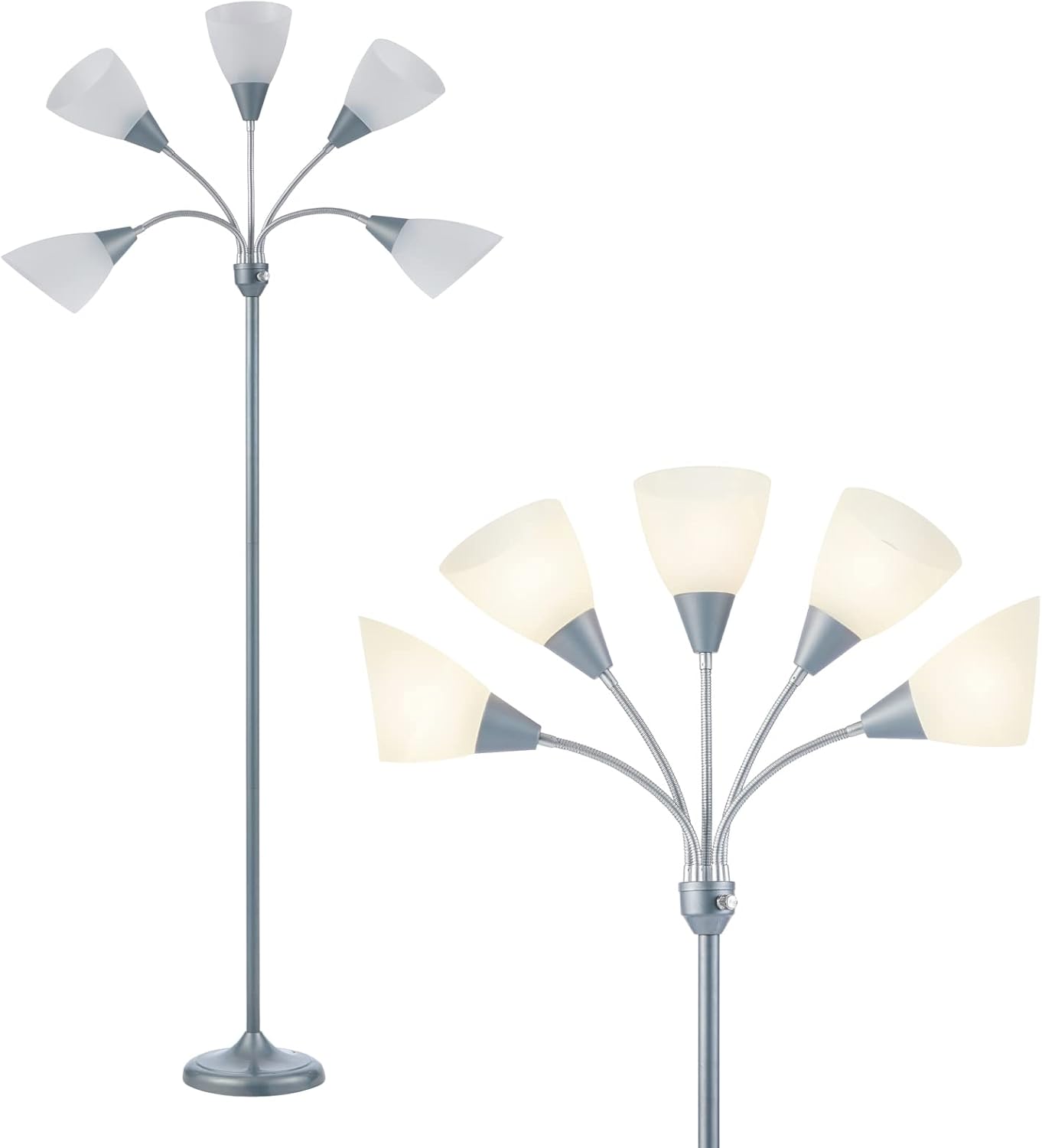 HonoDing Medusa Floor Lamp with 5 Adjustable Heads for Reading