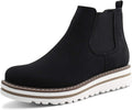 JABASIC Womens Chelsea Elastic Ankle Boots Waterproof Flat Boots