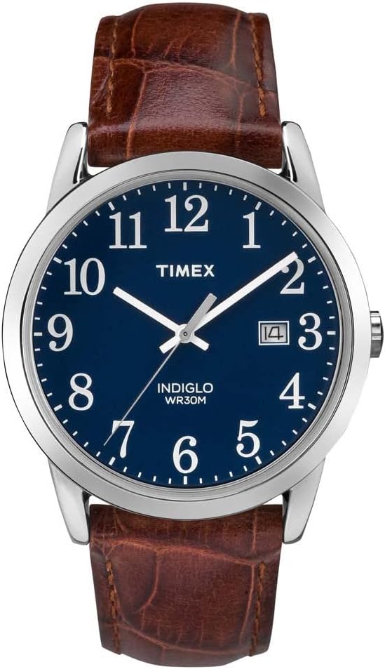 Timex Men's Easy Reader Watch with Adjustable Leather Strap