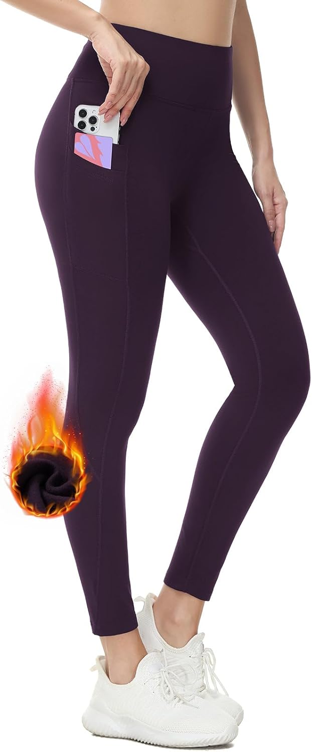BALEAF Women's Fleece Lined Leggings for Winter Running Gear