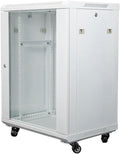 15U Network Cabinet with Glass Door - Compact 19 Rack Enclosure
