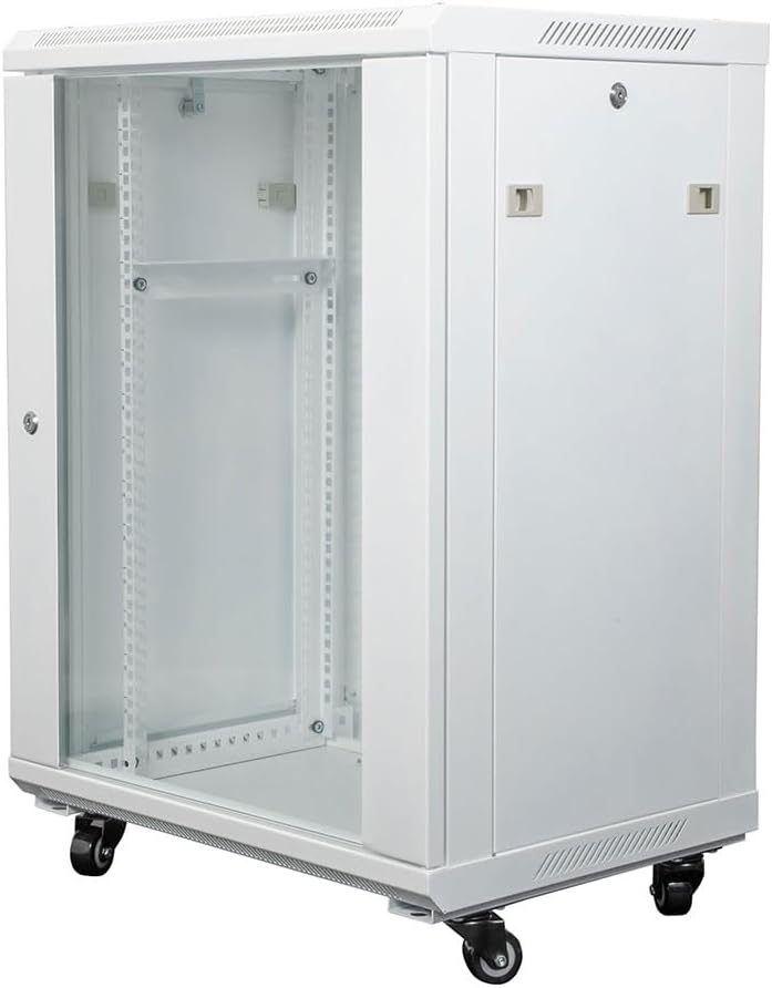 NavePoint 15U Network Cabinet with Glass Door for IT Equipment