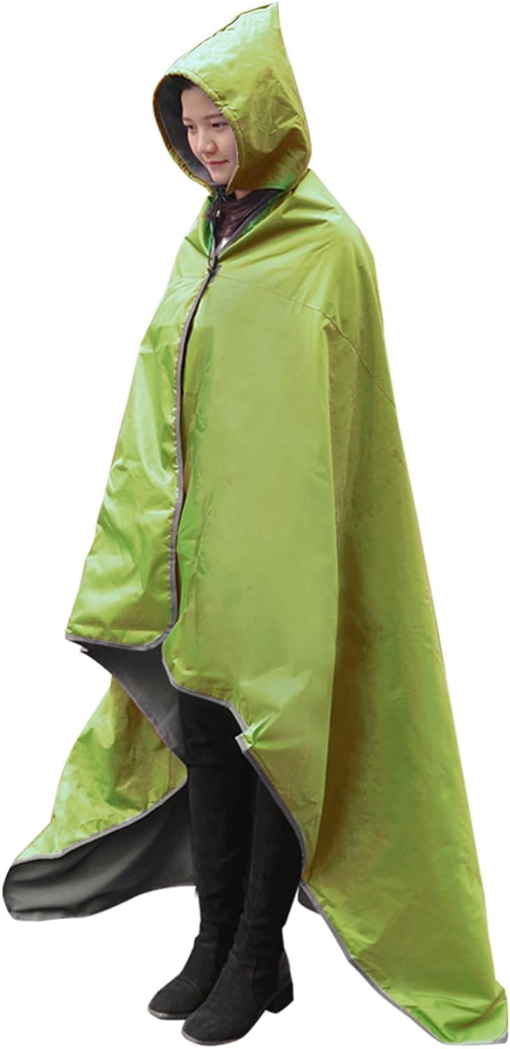 DUKUSEEK Waterproof Blanket Outdoor - Large Hooded Poncho