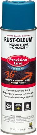 APWA Caution Blue Marking Spray Paint 12-Pack - Fast Dry Lines