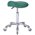 Saddle Stool with Wheels Green - Ergonomic Height Adjustable 20-29.5in