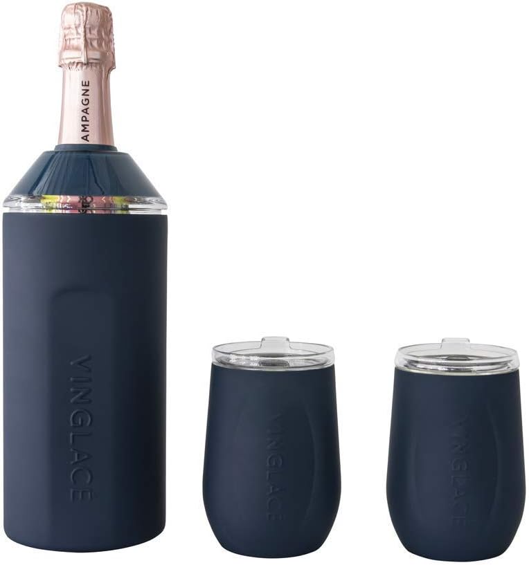 Vinglac Portable Wine Chiller Set with Glasses