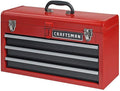 Craftsman 3-Drawer Metal Portable Chest Toolbox Red - Durable Portable