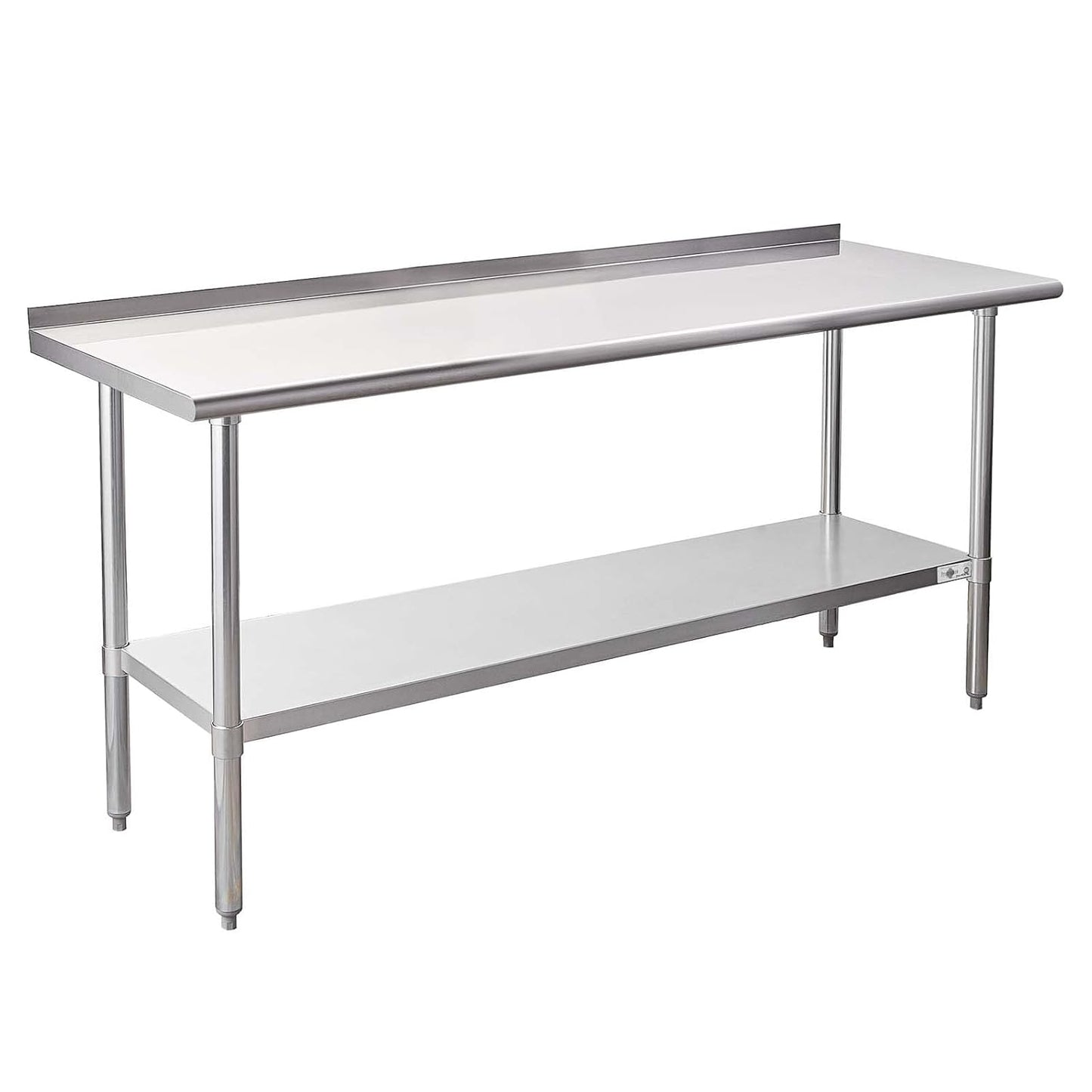 Profeeshaw Stainless Steel Prep Table for Kitchen 24x72 Inch